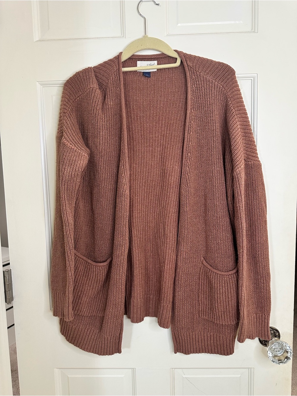 Universal Thread Open-Front Chunky Cardigan - Mauve/Brown size small
